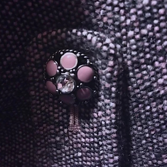 Tahari Suit Pink Black Grey Tweed Peplum Blazer - Picture 6 of 16